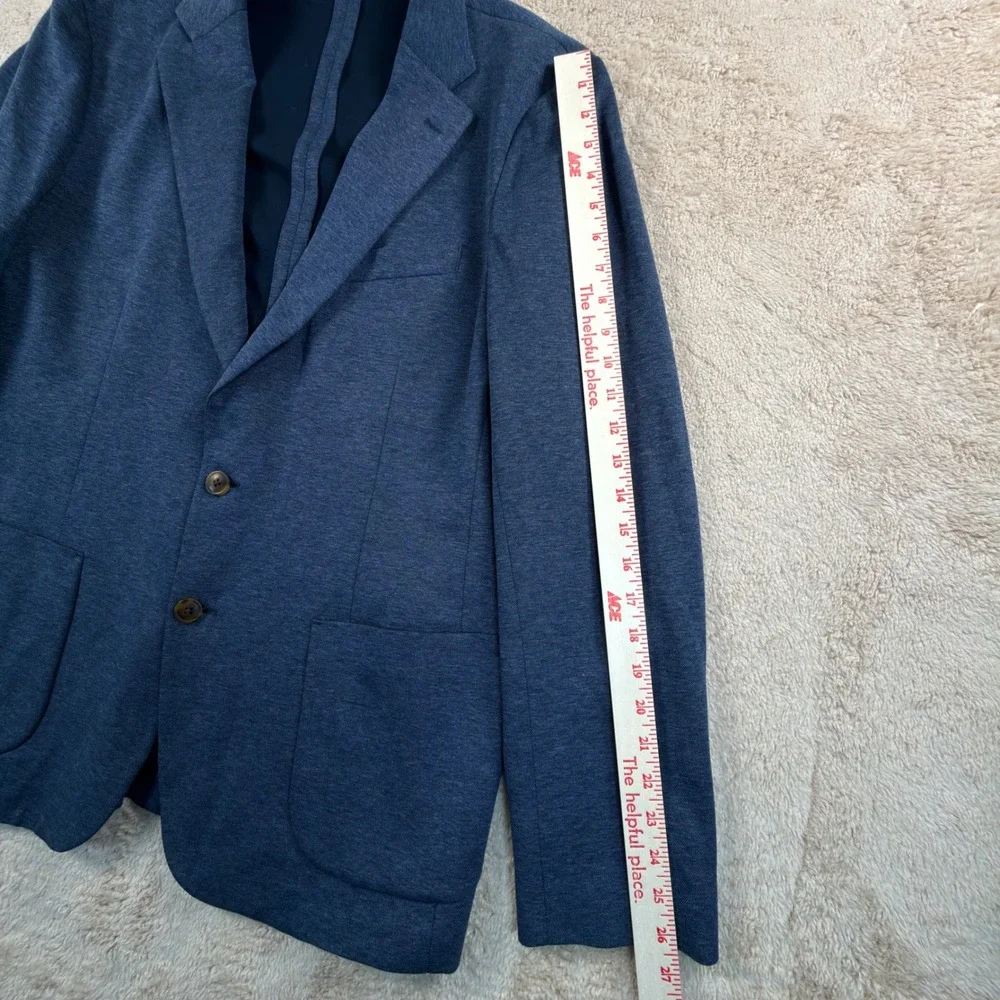 J.Crew Mens Size 44R Thompson Blazer Navy Melange Knit Cotton Blend BW430 NWT